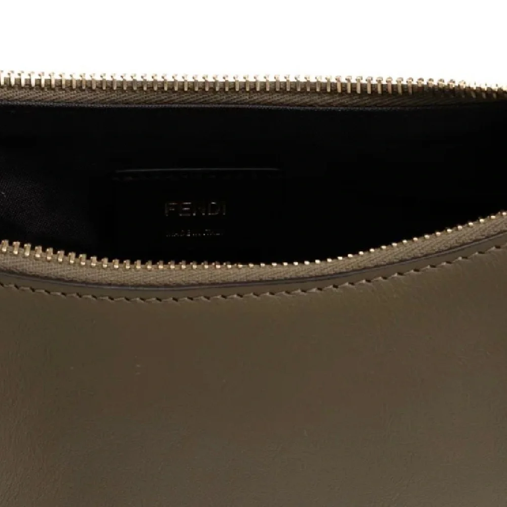 FENDI Fendigraphy logo embellished leather hobo shoulder bag